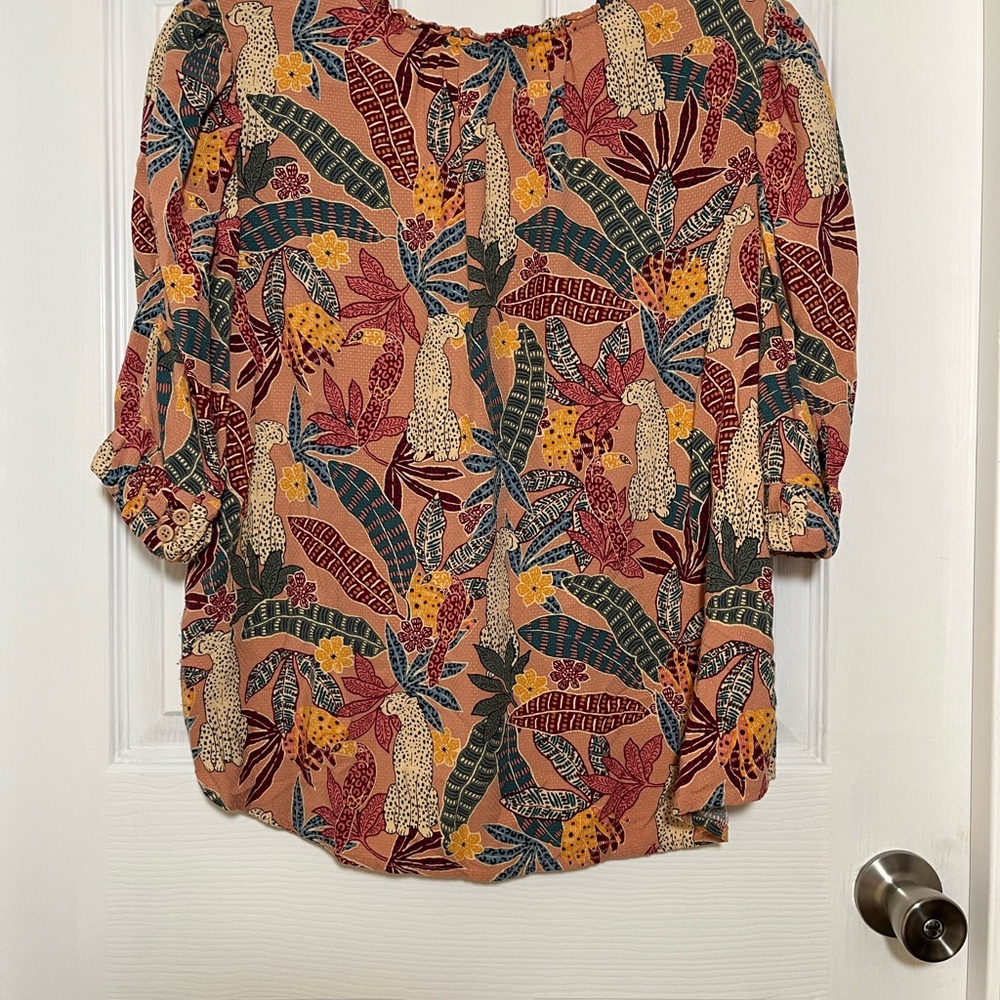 Democracy Multicolor Jungle Print Blouse - Picture 2 of 8